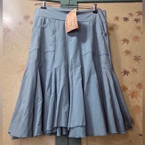 NWT Effie's Heart Elegant Blue (Wave) A-Line Panel Skirt Sz XL